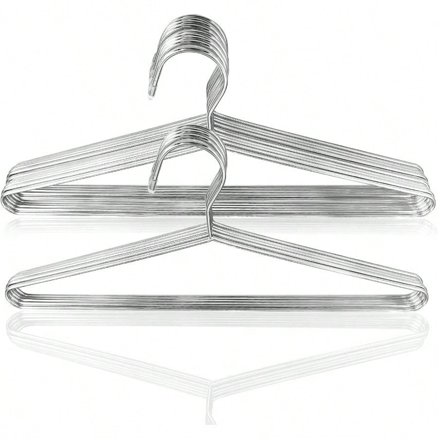 50 Pack Metal Coat Hangers Clothing Hangers Heavy Duty Stainl Steel for Coat Clothes Shirt Suit Pant 16.4 Inch Sier Wire Hanger