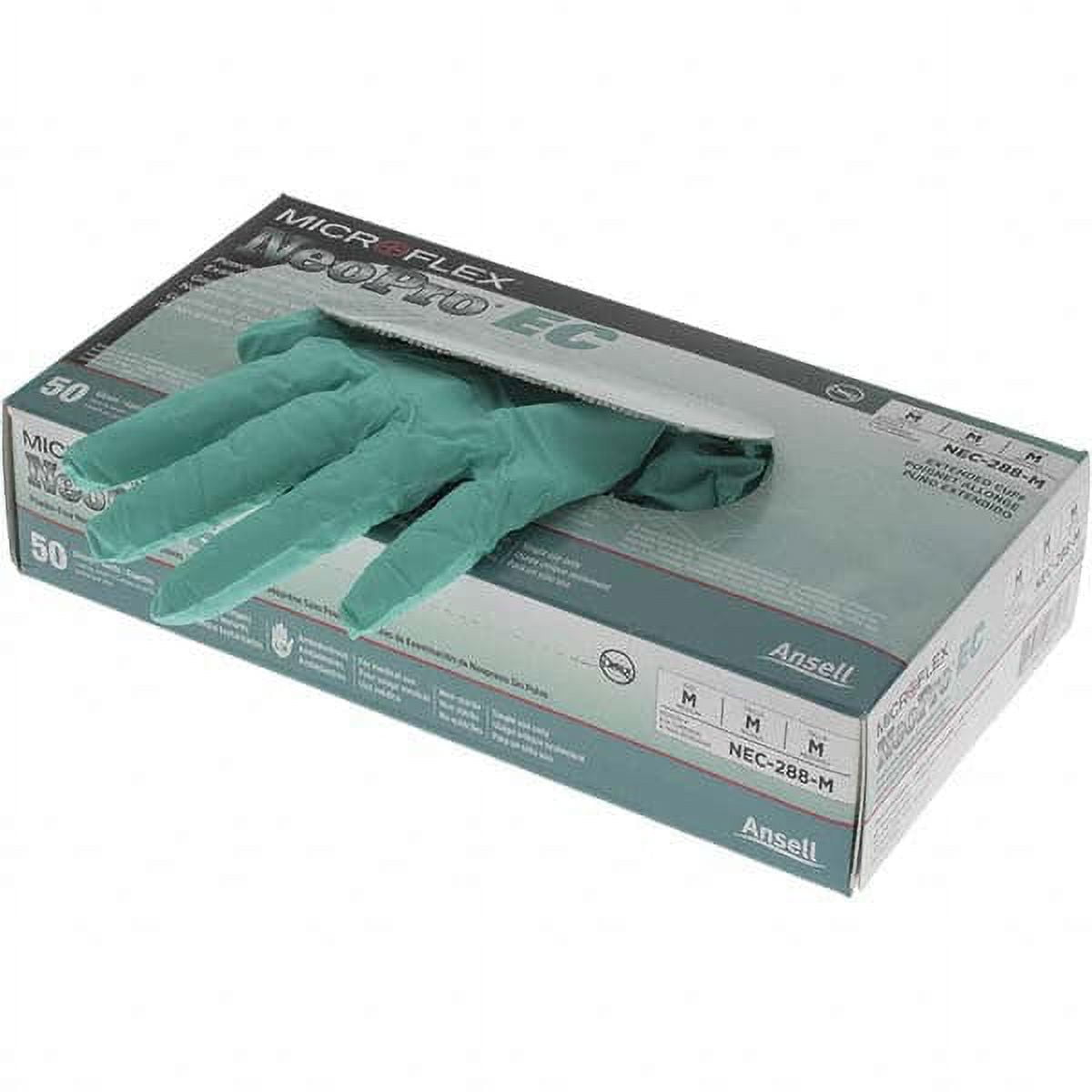 50 Pack Microflex NEC288M Disposable Gloves, Neoprene