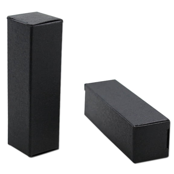 50 Pack Mini 0.78x0.78x3.34 inch Rectangle Black Boxes Kraft Paper DIY Lipstick Beauty Accessories Essence Oil Bottle Packaging Gift Makeup Organzier Tube Storage