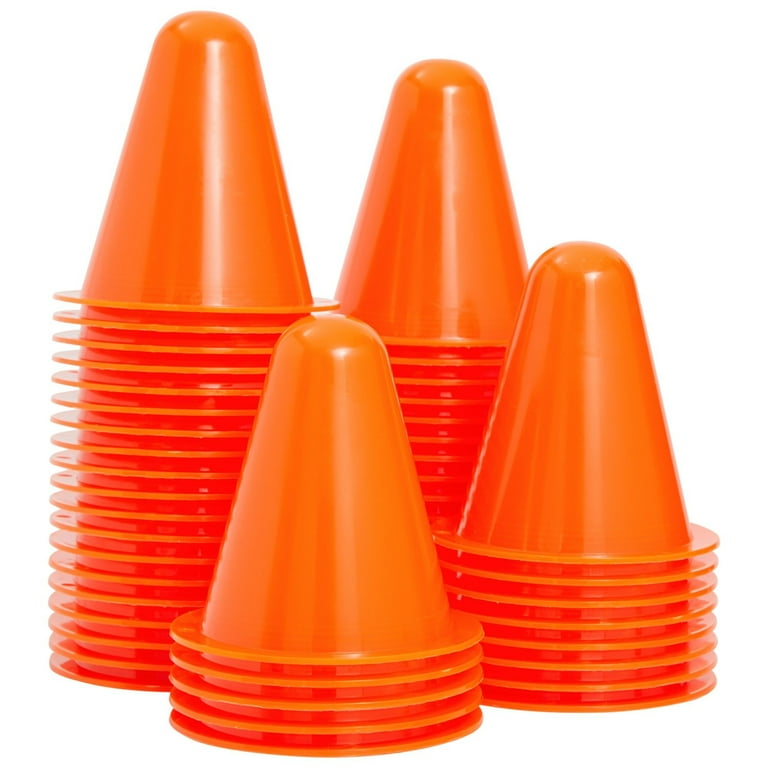 50 Pack Mini Cones for Classroom Small Sports Markers for Soccer Playground Orange 3 in