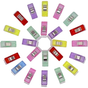 50 Pack,Multipurpose Plastic Sewing Clips for Binding,Gripping,Piping,Quilting,Crafts,Assorted Colours