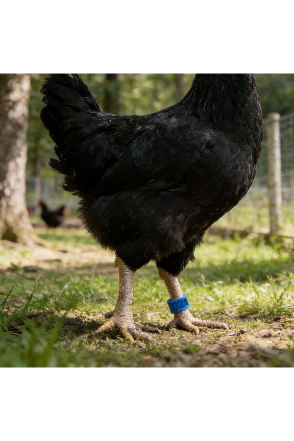 50 Pack Numbered Poultry Leg Bands, 0.6 Inch Plastic ID Rings For Chickens Ducks And Geese, Clip-On Open Identification Tags For 1 To 4 Lbs Birds