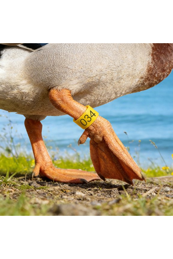 50 Pack Numbered Poultry Leg Bands, 0.6 Inch Plastic ID Rings For Chickens Ducks And Geese, Clip-On Open Identification Tags For 1 To 4 Lbs Birds