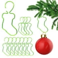 thumbnail image 1 of 50 Pack Ornament Hooks, Christmas Ornament Hooks Ornaments Hangers Hooks for Christmas Ornaments Metal Wire Ornaments Hooks Anchors for Xmas Tree Decorations Hanging, Green, 1 of 5