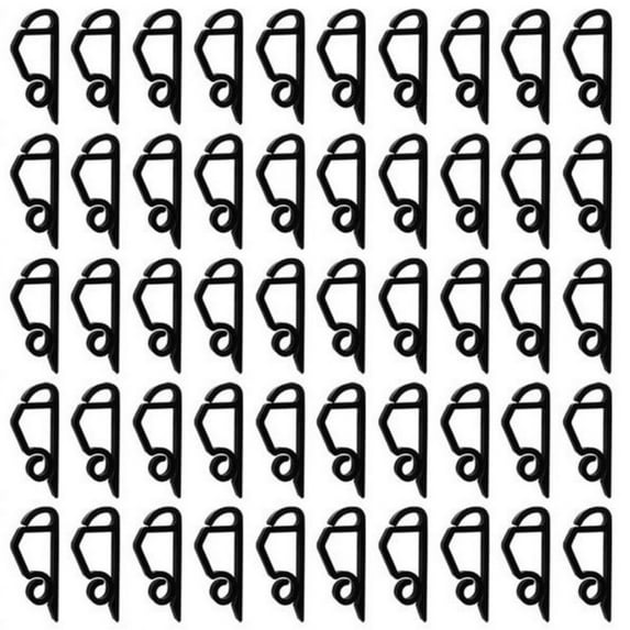 50-Pack Outdoor String Light Clips - Slide & Hook Design, Weather-Resistant Plastic, Tool-Free Installation, Versatile for Christmas/Parties