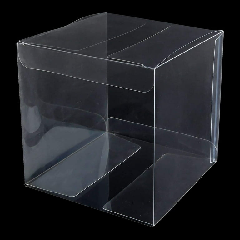 50 Pack PET Crystal Clear Boxes - 4x4x4 inch Transparent Favor