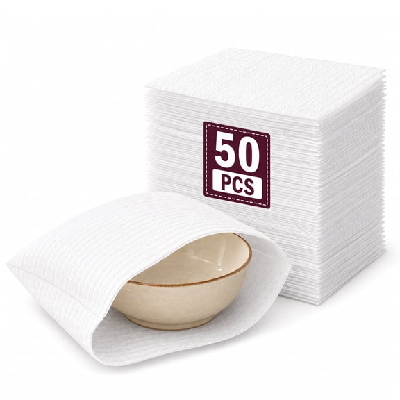 50-Pack Packing Foam Pouches, 8 x 10 in Cushion Sleeves for Dishes, Cups, Glassware and Fragile Items, 0.02 in Thick Packing Supplies for Moving