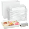 50 Pack Paper Charcuterie Boxes with Clear Lids Disposable Sandwich