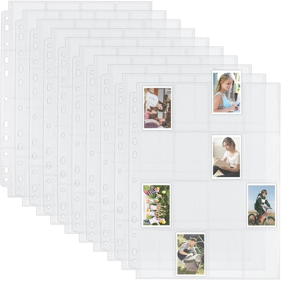 50 Pack Photo Sleeves for 3 Ring Binder - (2x2, for 800 Photos), Archival Photo Page Protectors 2x2, Clear Plastic Photo Album Refill Pages Photo Pockets, Postcard Sleeves, Acid-Free