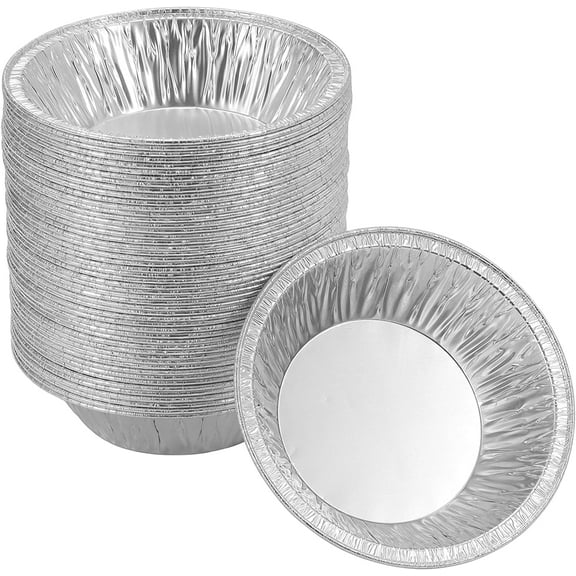 (50 Pack Pie Pans 5 inch,Mini Tins HEAVY-DUTY Disposable Aluminum Foil Tart,pie for Baking Personal Mini Pies, Easily Stack & Store, Freeze Reheat