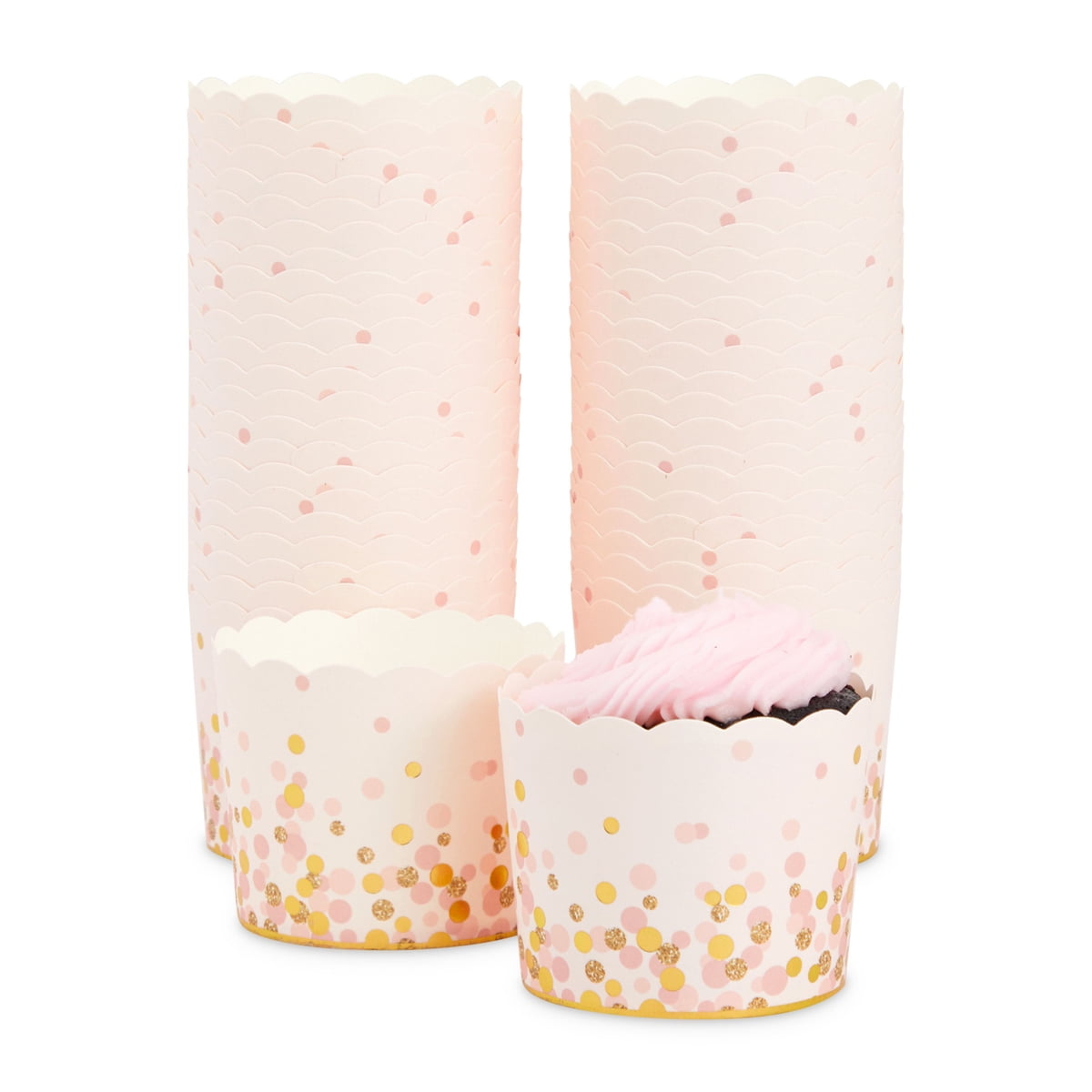 Foil Lined Cupcake Liner Brown/White Dots (50 pcs) – LoveManuela.COM