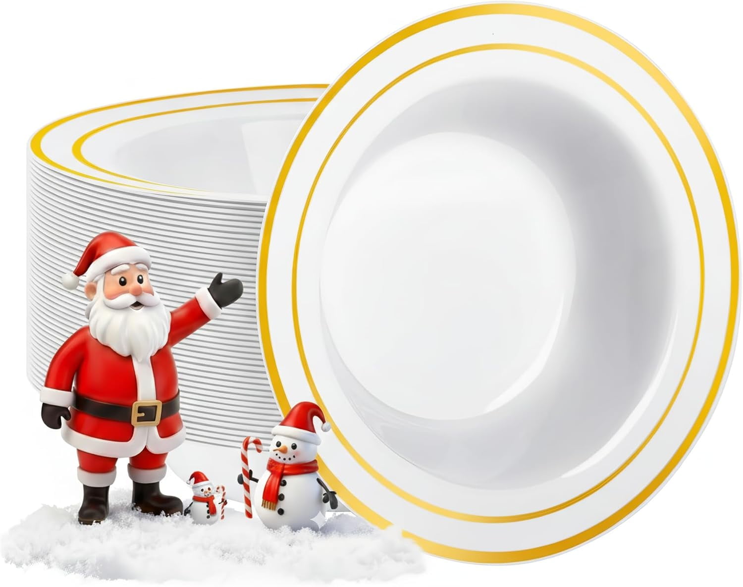 12-Pack Plastic Bowls – 32 Oz Unbreakable Melamine Bowls In 6 Colors, Dishwasher Safe