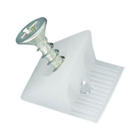 50 Pack Plastic Corner Bracket Furniture Mending Wedges with Screws Drawer Supports Fastener for Sagging Drawers