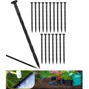 50-Pack Plastic Edging Stakes, 8-Inch Edging Spikes, Spiral Nylon No Dig Landscape Spikes for Anchoring Paver Edging Tent Stakes