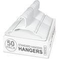 50Pack Plastic Notched Hangers SpaceSaving Tubular Clothes Hangers