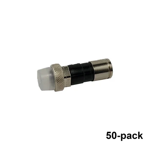 50 Pack Ppc Ex6Xlwsplus Weatherproof Rg6 Compression Connector - Extended Body