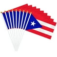 thumbnail image 1 of 50 Pack Puerto Rico Hand Held Mini Stick Flags, Puerto Rican Small Miniature Stick Flag with 8.2 x 5.5 Inch Flag, Outdoor Decoration, Party Decorations, Supplies for Parades, Festival Events Celebrat, 1 of 5