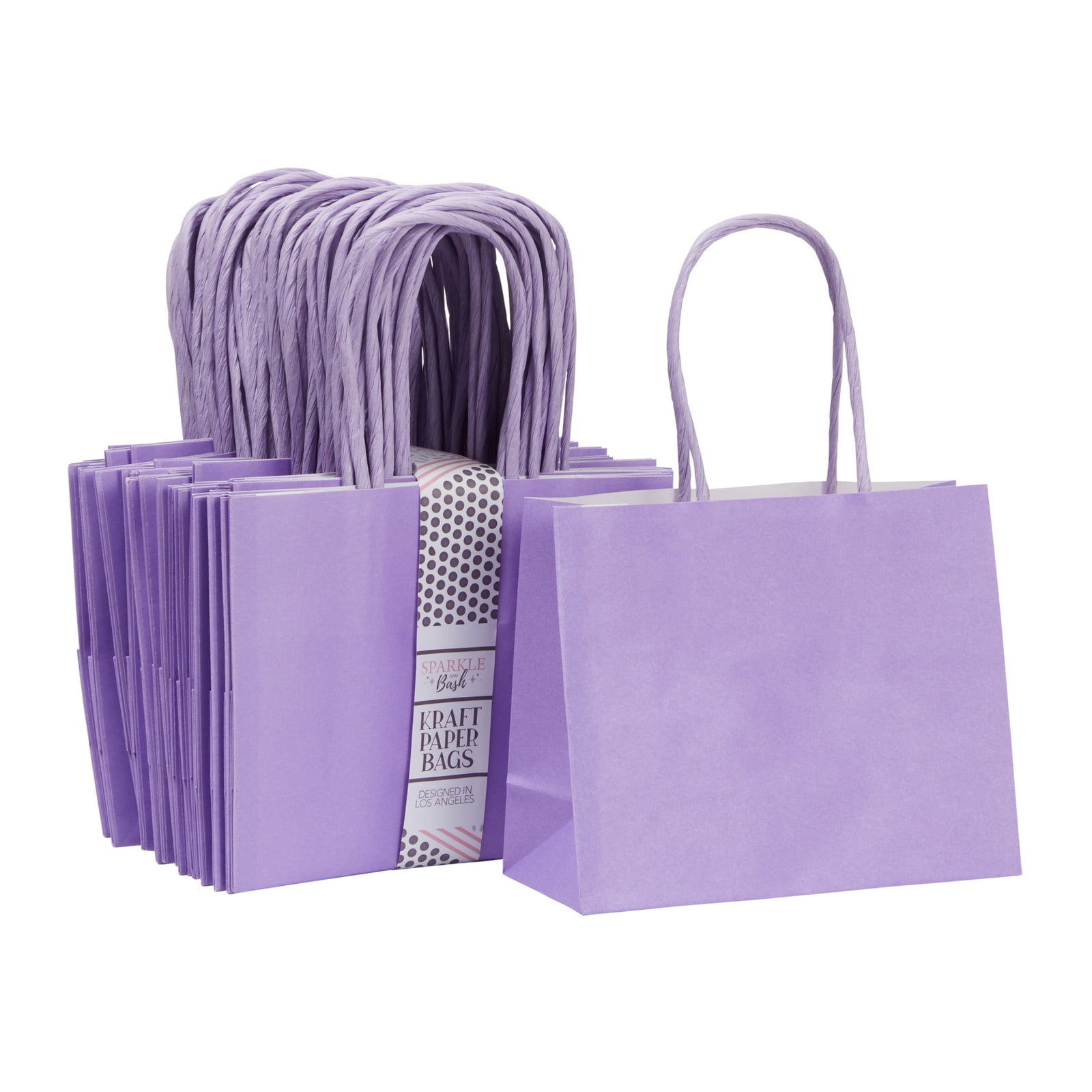 gift bag 13x10.5x5.5/L 48/96s purple glossy - solid color gift bags