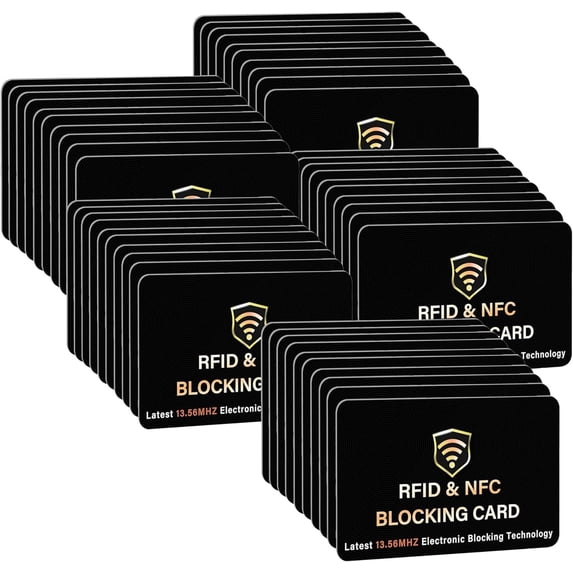 50 Pack RFID Blocking Card, One Card Protects Entire Wallet Purse, NFC ...