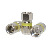 50 Pack RG6 Quad Shield Coaxial Self Lock F-Type Compression Connector