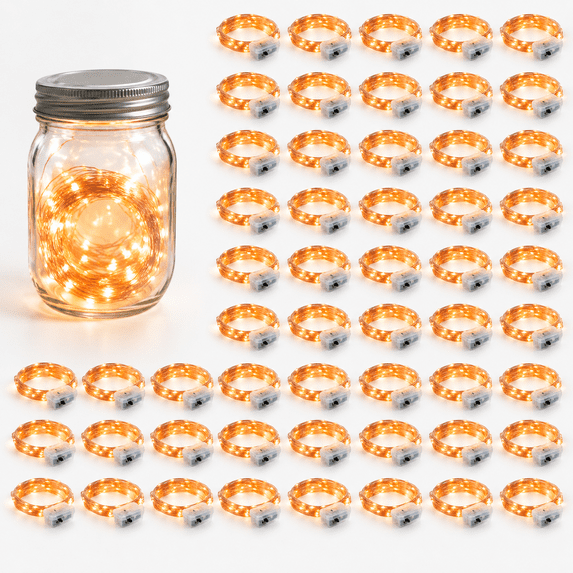 Fire Fly Packing 50 Pack Red Fairy Lights 7ft 20 Ledkle String 3 Modes Operated ...