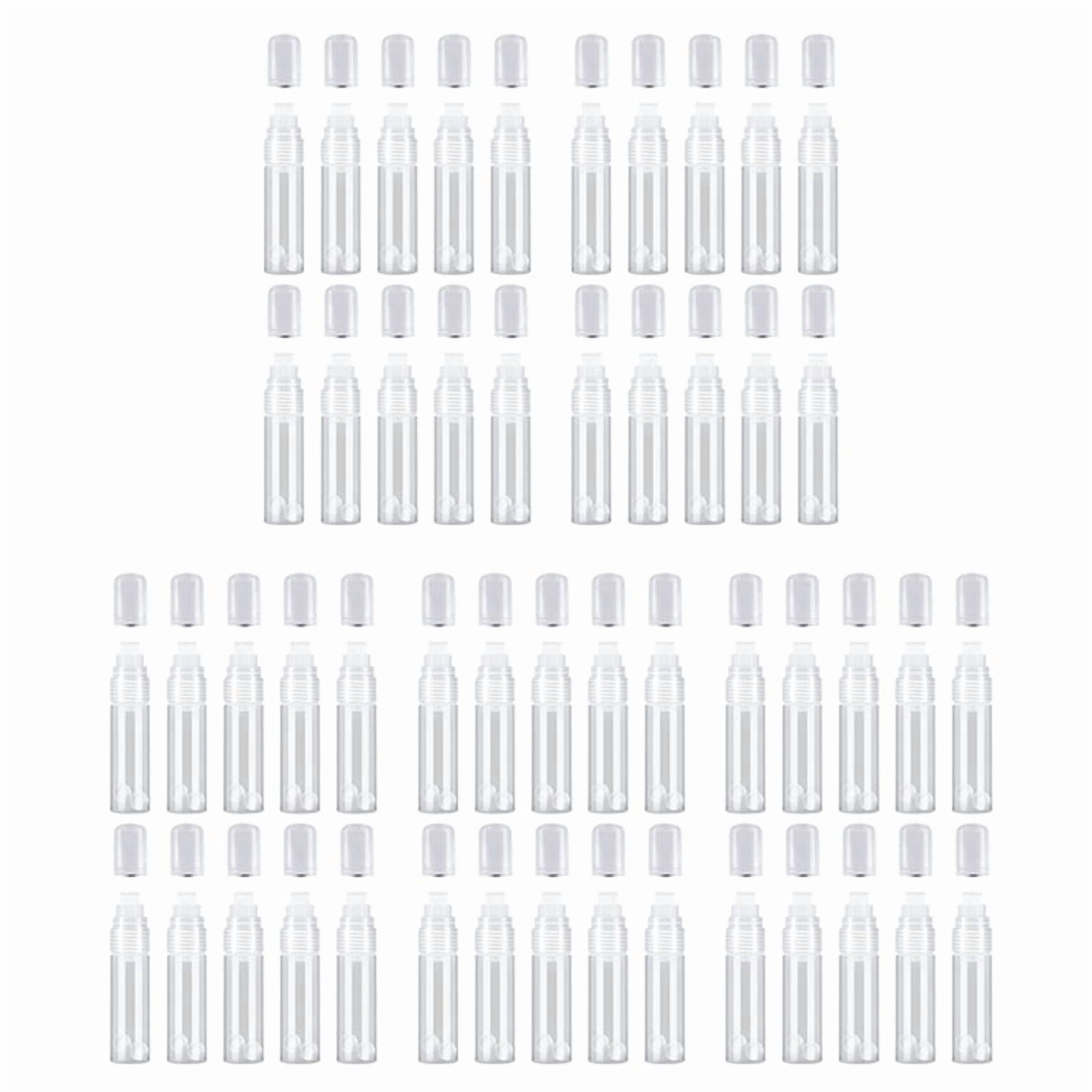 50 Pack Refillable Acrylic Paint Markers 15mm Empty Acrylic Markers Clear White Paint Marker Pens for Rock Painting Wood