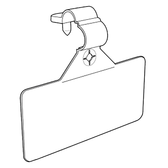 50 Pack Reusable Plastic Wire Shelf Rack Label & Price Tag Holder, 3" W x 1.25" H, Retail Store, Supermarket UPC Display Sign Holder, Strong & Easy Snap Tight Lock Closure, by Clip Strip Corp