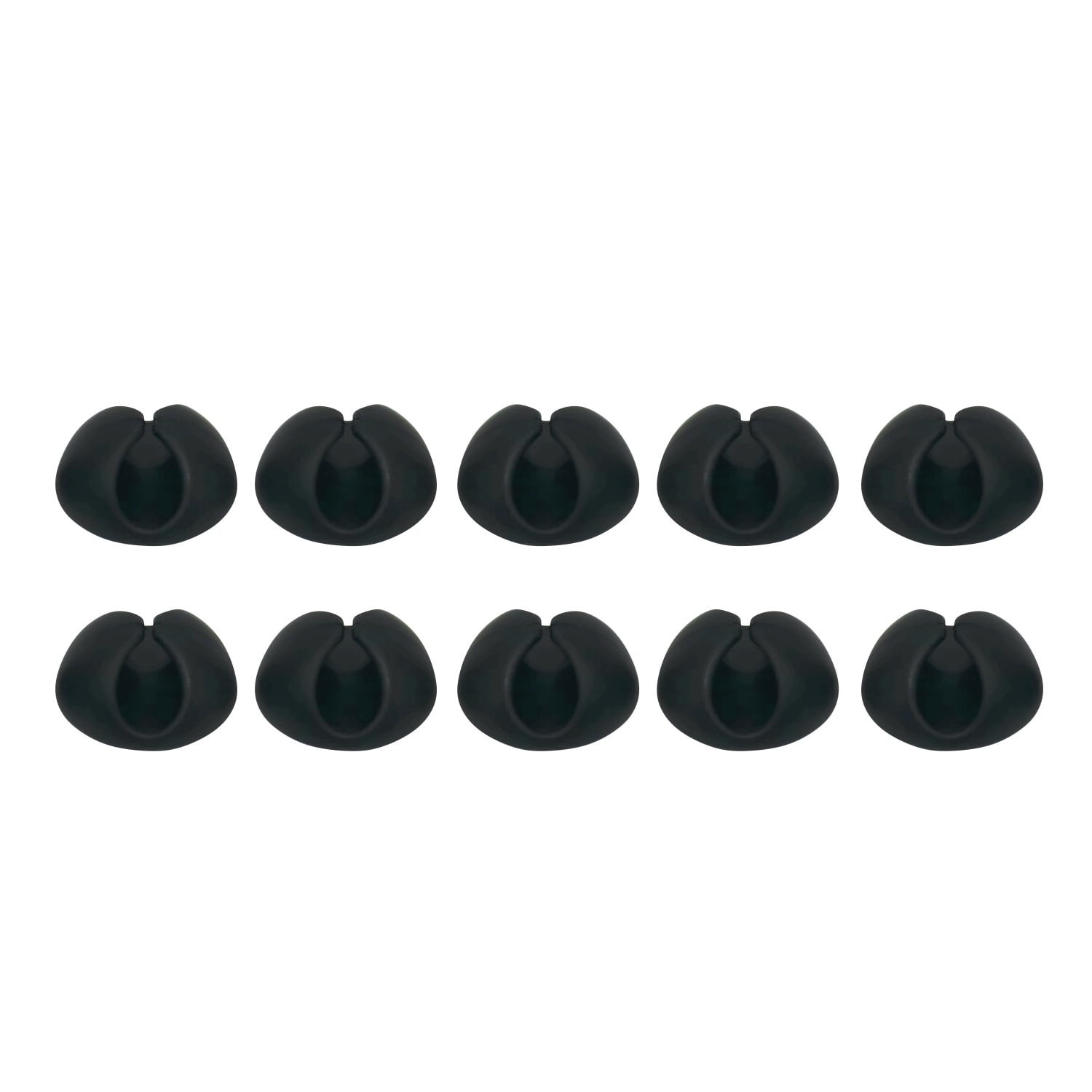 50 Pack Rok Hardware Cable Organizer Cord Management System, Multipurpose Cable Clips, Desktop Cable Organizer, Black