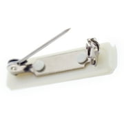 50 Pack - Safety Bar Pins with Adhesive Sticky Back & Metal Locking Clasp - Blank Safety Pin Backing for ID Badges, Nametags, Ribbons, and Crafting by Specialist ID