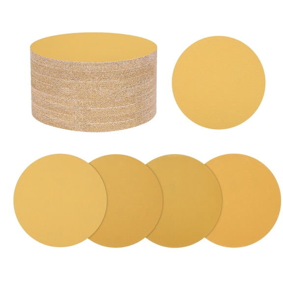50 Pack Sanding Disc Kit 6 Inch 80/120/220/320/400 Grit Hook and Loop Random Orbital Sandpaper for Drywall Sander Wood Metal