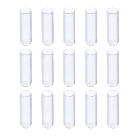 50 Pack Screw Thread Protector Cover Rubber End Caps, [for Screw, Bolt, Rod Cap] - 0.3"(7mm) ID/Transparent