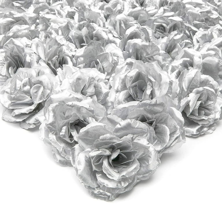 Silver artificial sales roses