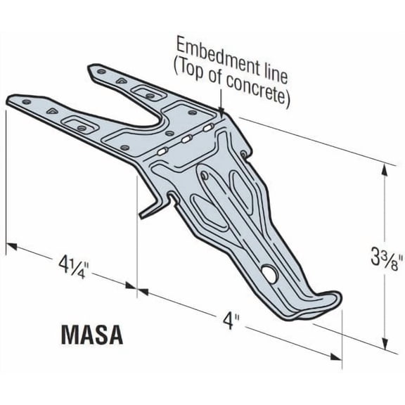50 Pack Simpson Strong Tie MASAZ 16-Gauge Mudsill Anchor Z-Max Finish