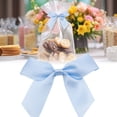 thumbnail image 1 of 50 Pack Sky Blue Satin Self‑Adhesive Bows, 0.79 Inch Pre‑Tied Ribbon Bows, DIY Adhesive Craft Bows for Gift Wrapping, Bags, Wedding, Christmas & Holiday Party Decor, 1 of 7