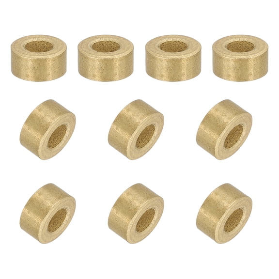 50 Pack Sleeve Bearings, 4mm Bore x 8mm OD x 4mm Length, Self-Lubricating Sintered Bronze Bushings