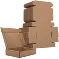 thumbnail image 1 of 50 Pack Small Corrugated Cardboard Boxes for Packing and Mailing, Literature Mailer (Internal Size: 6x4x1 Inch), 1 of 7