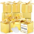 thumbnail image 1 of 50 Pack Small Gift Boxes,2x2x2 inch Favor Boxes,Gold Gift Boxes with Ribbons,Paper Gift Boxes with Lids for Presents,Candy Boxes for Wedding,Party,Christmas,Holidays,Birthdays,Baby Shower, 1 of 7