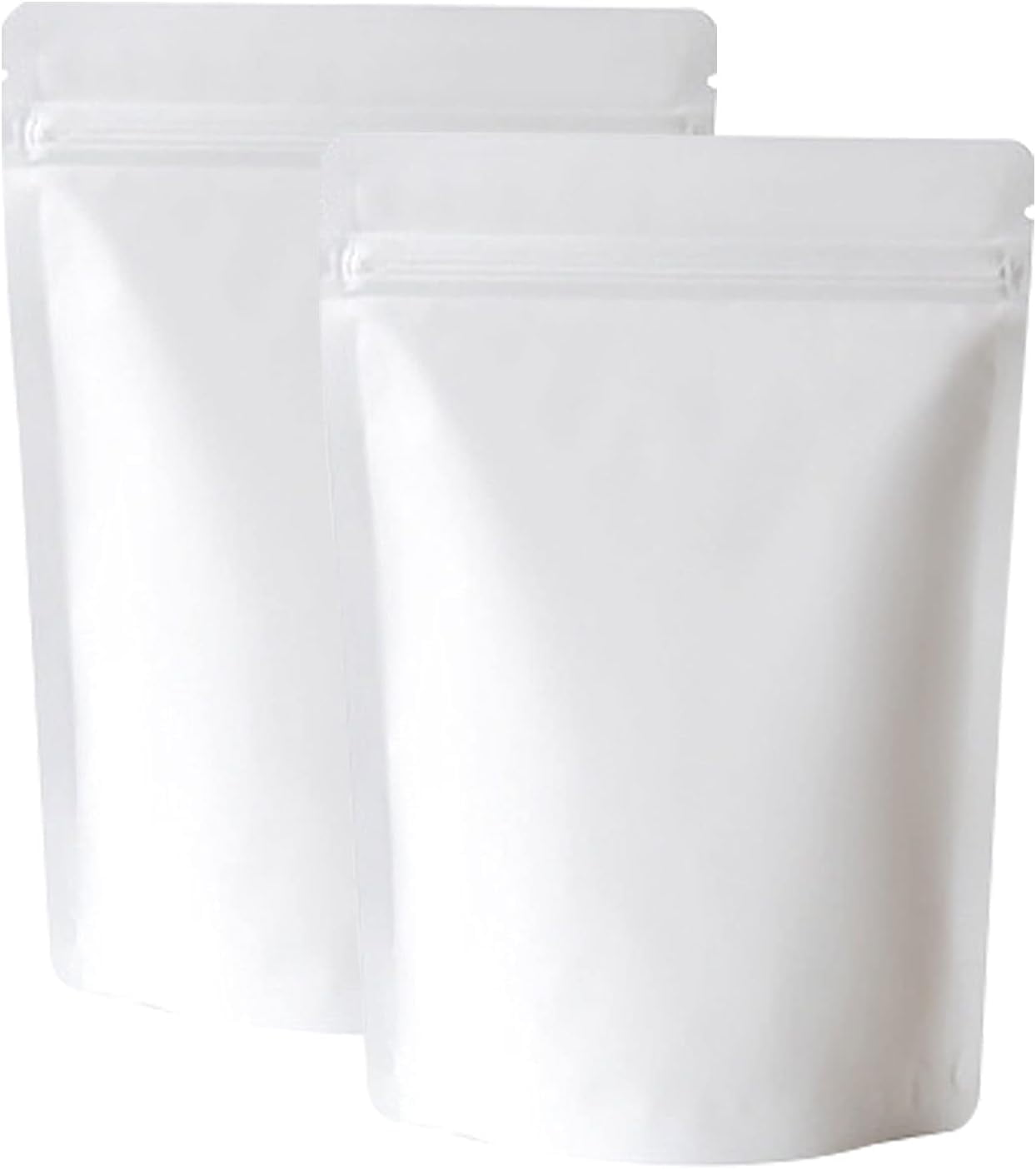 50 Pack Smell Proof Mylar Bags 5x7 Inch Resealable Food Storage Bags for Packaging Stand up Pouch Aluminum Foil Bags for Candy Snack Matte White Walmart Business Supplies