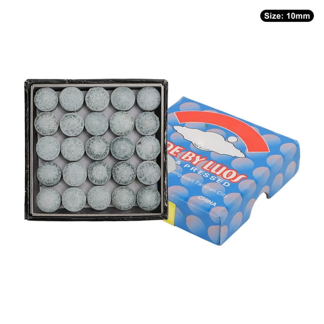 50 Pack Snooker Pool Cue Tips Grade A Leather Billiard Cue Stick Tip