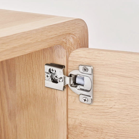 50-Pack Soft Close Cabinet Hinges, Partial Overlay, for Framed Cabinets, Self-Closing Door Hinges, Easy Installation