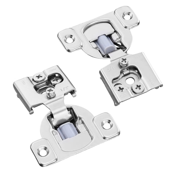 50-Pack Soft Close Cabinet Hinges, Partial Overlay for Framed Cabinets, Self-Closing Door Hinges (Oil-Rubbed Bronze)