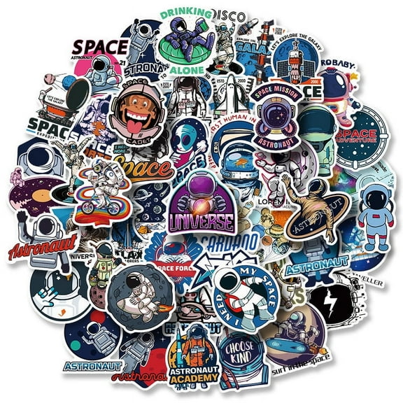 50-Pack Space Planet Astronaut Stickers - NASA Dreamy Universe Space Explorer Decals