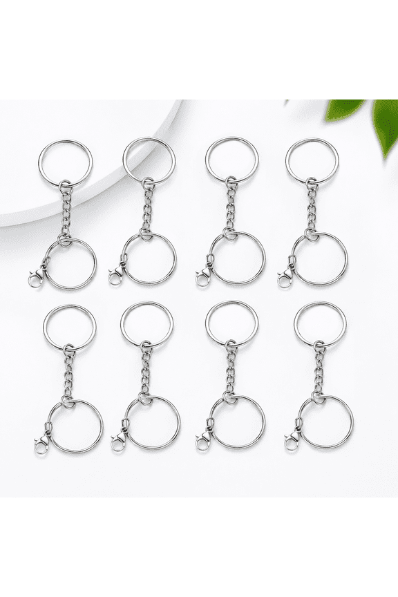 50 Pack Split Keychain Kit for Resin Crafts, Jewelry Making Supplies