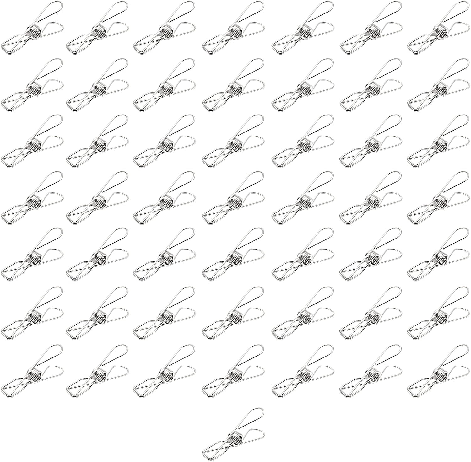 50 Pcs Stainless Steel Clothespins – Heavy Duty Metal Laundry Clips With Storage Bag & Hooks, Windproof - View #8