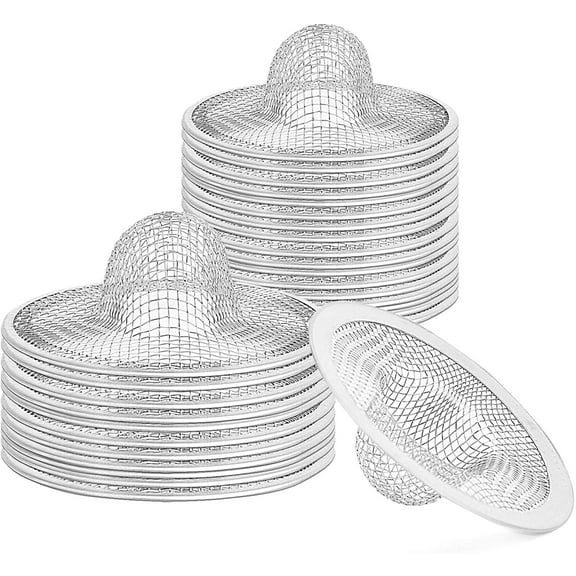 50 Pack Stainless Steel Sink Strainer,2-3/4 Inch Slop Basket Filter Trap for Kitchen, Bathroom, Balcony, Floor Drain (2-3/4 Inch)