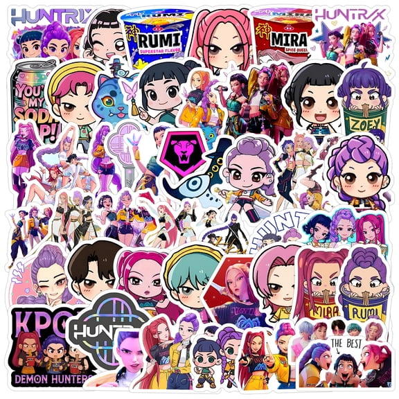 50 Pack Stickers  Waterproof Decals for Water Bottles, Laptops, Journals & Phone Cases  Korean-Style Character Decorative Sticker Set (4-8cm Each)
