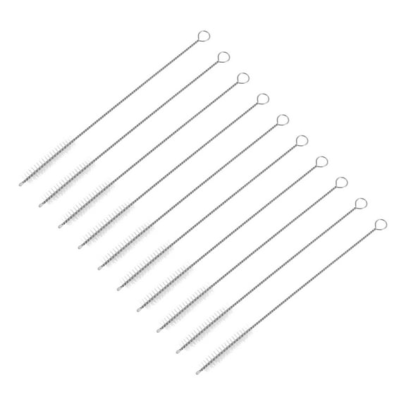 50 Pack Straw Cleaner Brush, 8 Inch Nylon Tube Pipe Cleaners, Stainless Steel Long Straw Brush