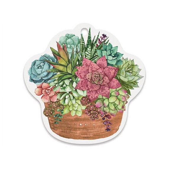 50 Pack, Succulent Shape Gift Tag 3" Shape for Gift Baskets, Gift Bags, and Wrapped Gifts, Made in USA