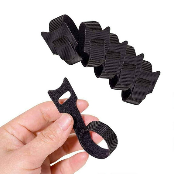 50 Pack T-Back Hook and Loop Cable Ties Self Adhesive 12Cm, By Meiiso, Large Inventory!