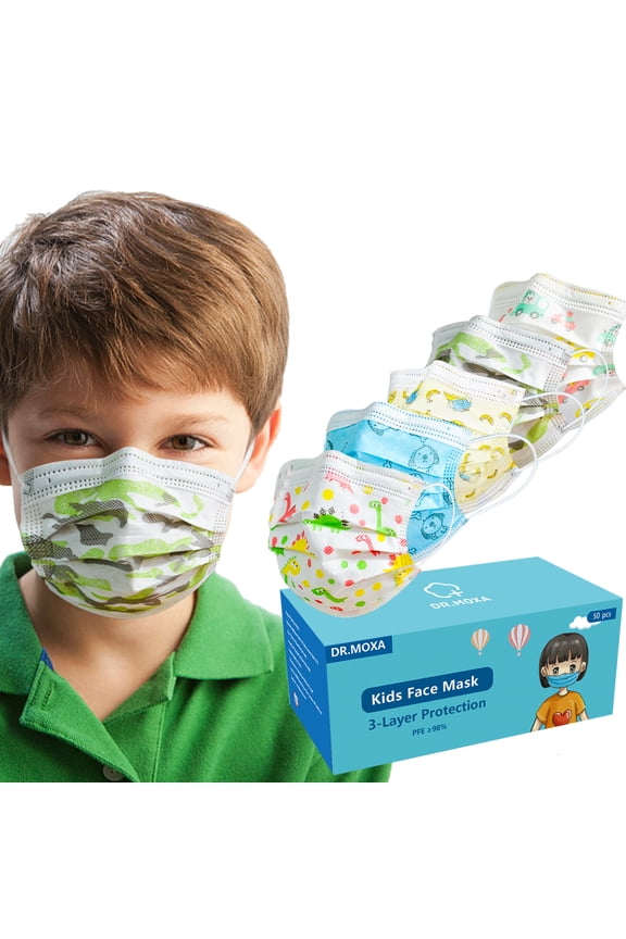 50 Pack USA Made Disposable Face Masks Black, 3 Ply Breathable Protection Mask